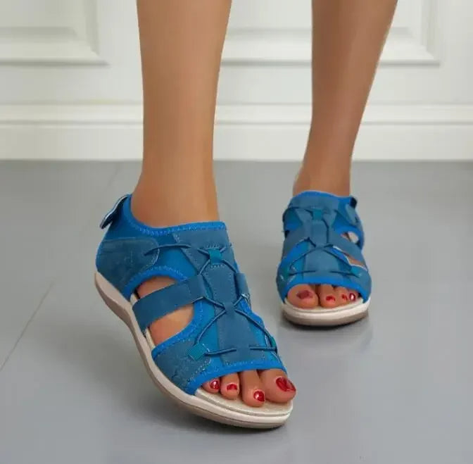 Women's orthopaedic wedge sandals – hook-and-loop cushioned sole