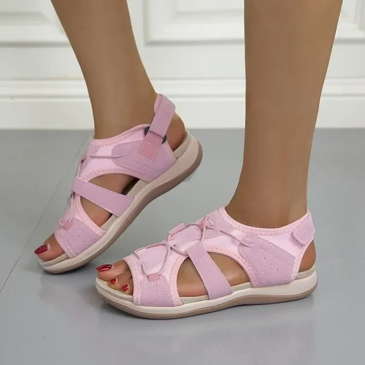 Women's orthopaedic wedge sandals – hook-and-loop cushioned sole