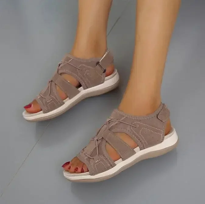 Women's orthopaedic wedge sandals – hook-and-loop cushioned sole