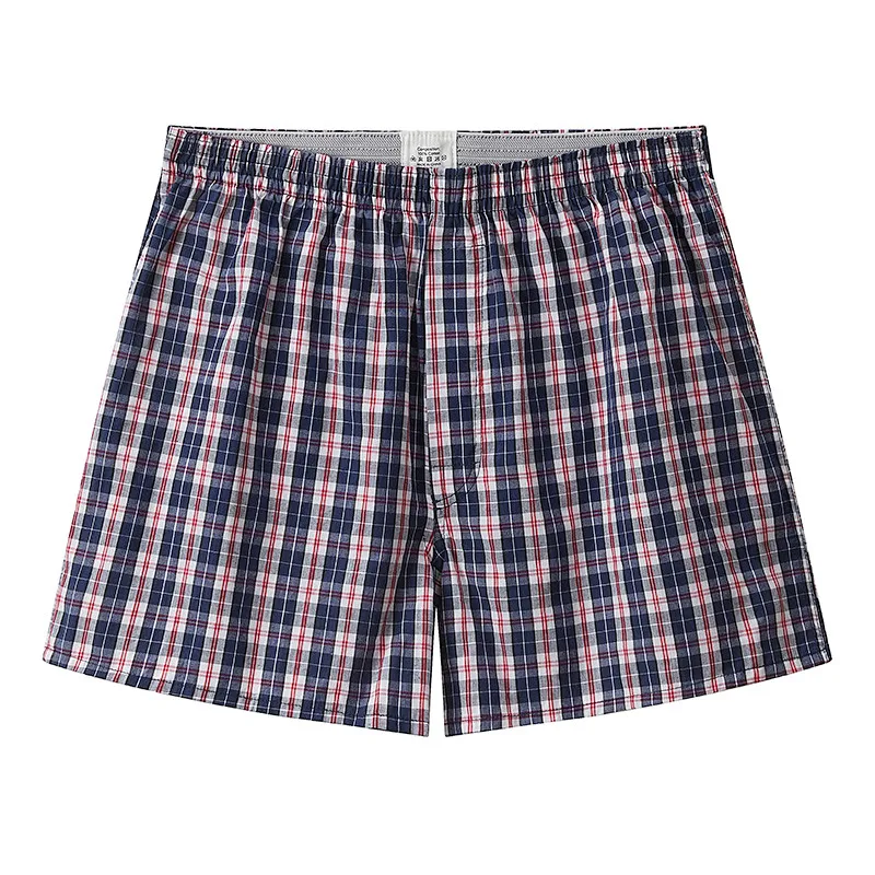 Men's plaid woven cotton boxers 3-pack – breathable comfort
