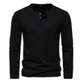 Men's Long Sleeve Buttoned T-Shirt – Refined Casual Technical Blend