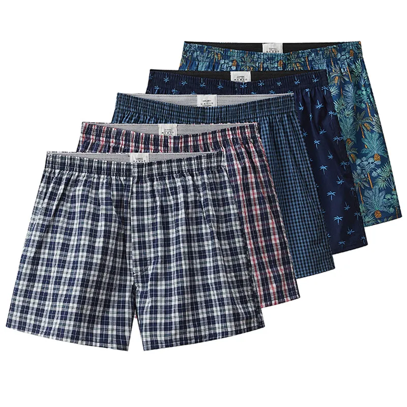 Men's plaid woven cotton boxers 3-pack – breathable comfort