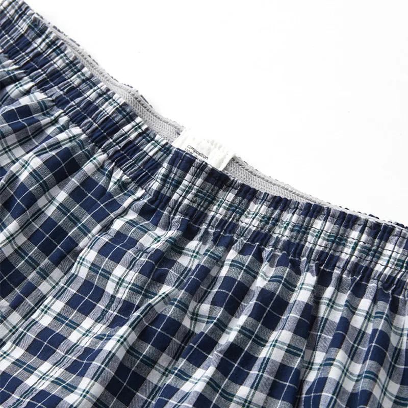 Men's plaid woven cotton boxers 3-pack – breathable comfort