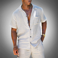 Men's Linen Two-Piece Set – Relaxed Fit Short Sleeves