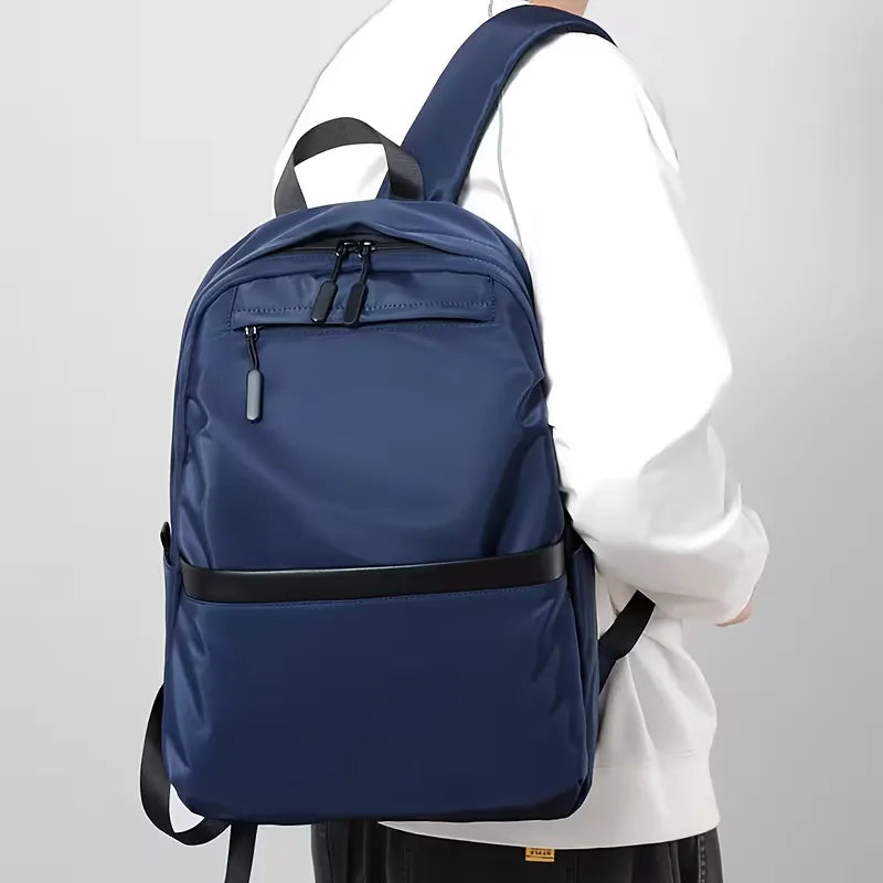 Men's Structured Fabric Backpack – Waterproof and Multi-Pocketed