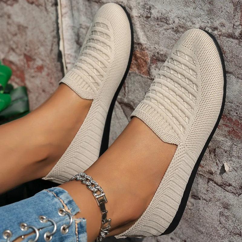 Women’s Orthopaedic Mesh Loafers – Easy Slip-On Round Toe Flat Sole