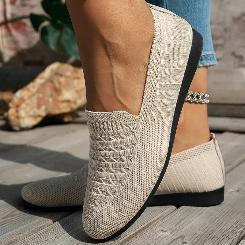 Women’s Orthopaedic Mesh Loafers – Easy Slip-On Round Toe Flat Sole
