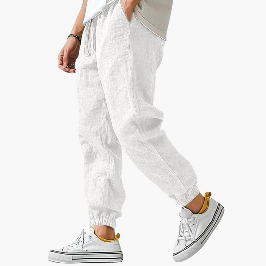 Men's Straight Pants – Elastic Waist Relaxed Fit