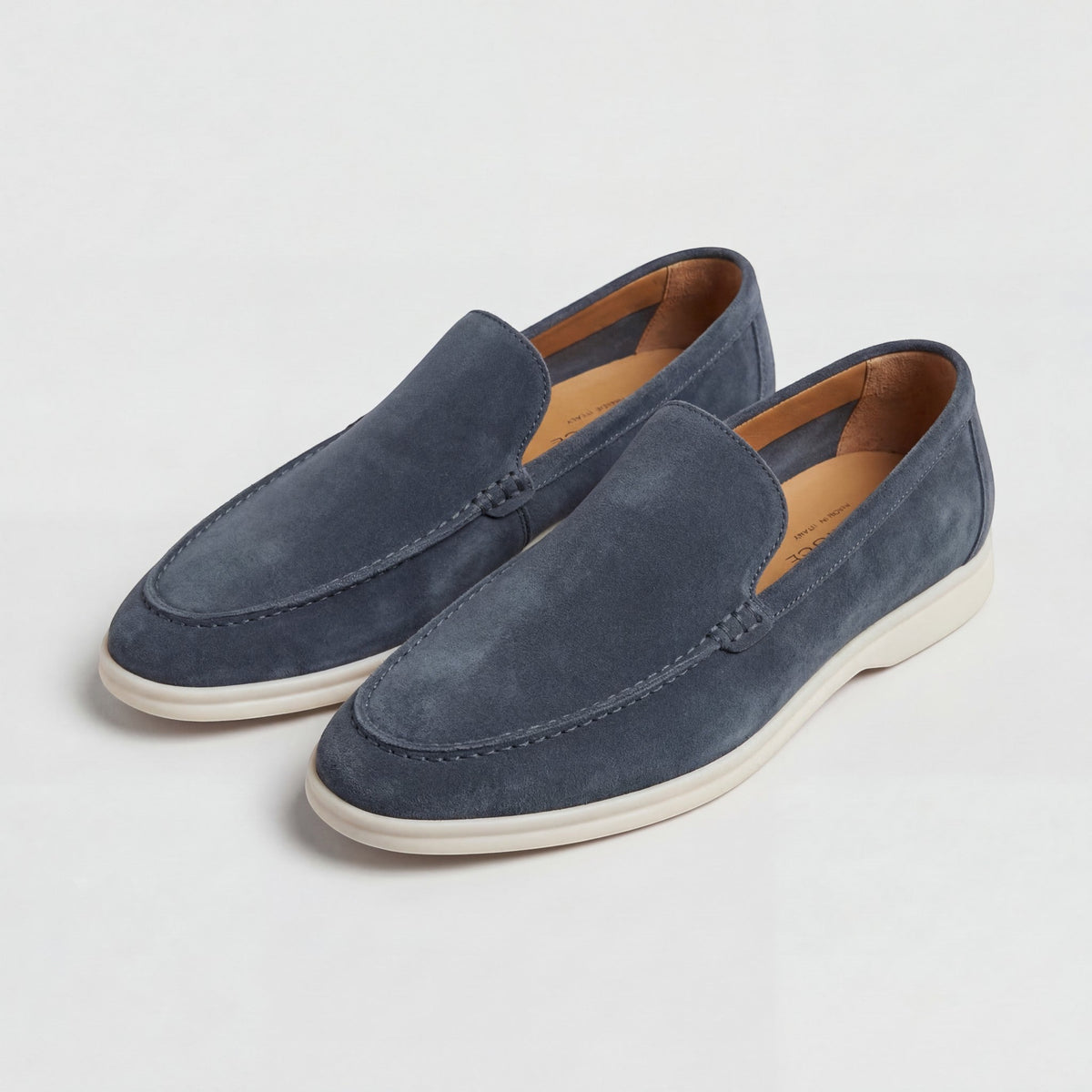 Men's Suede Leather Slip-On Loafers – Light Matte Finish