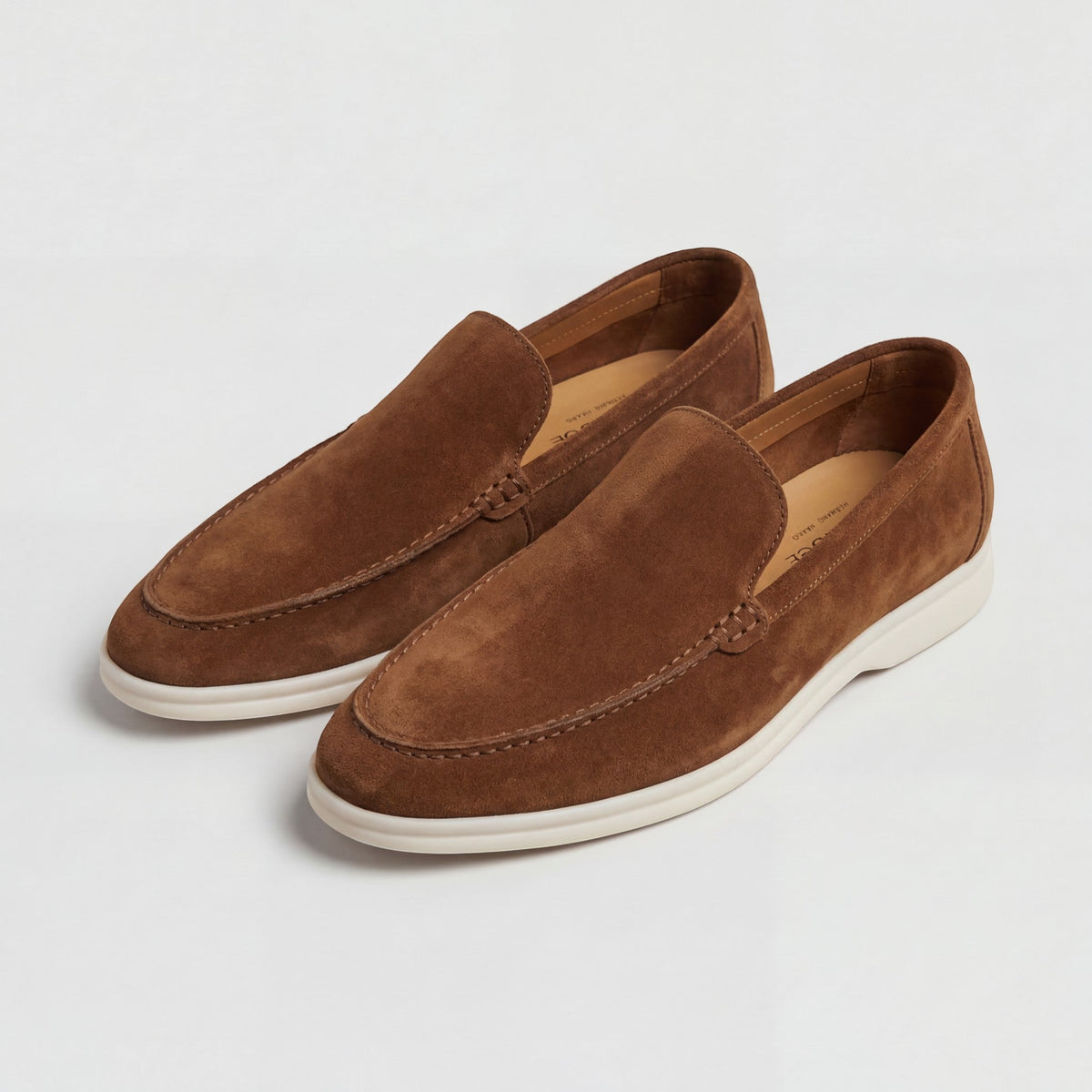 Men's Suede Leather Slip-On Loafers – Light Matte Finish