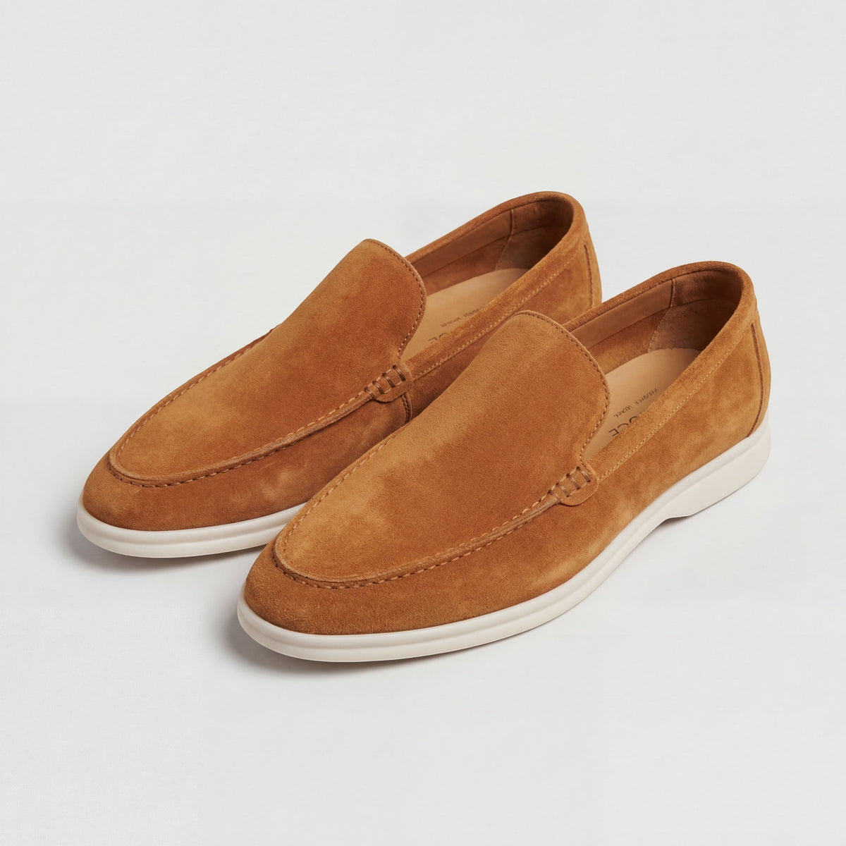 Men's Suede Leather Slip-On Loafers – Light Matte Finish