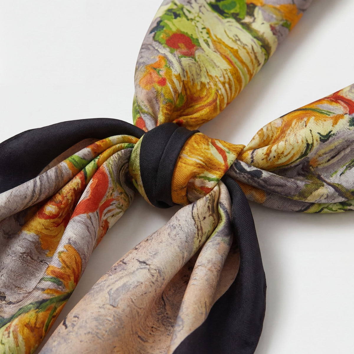 Women's Square Silk Satin Scarf – Elegant Versatile Scarf