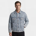 Men's mixed cotton denim jacket – relaxed fit cut