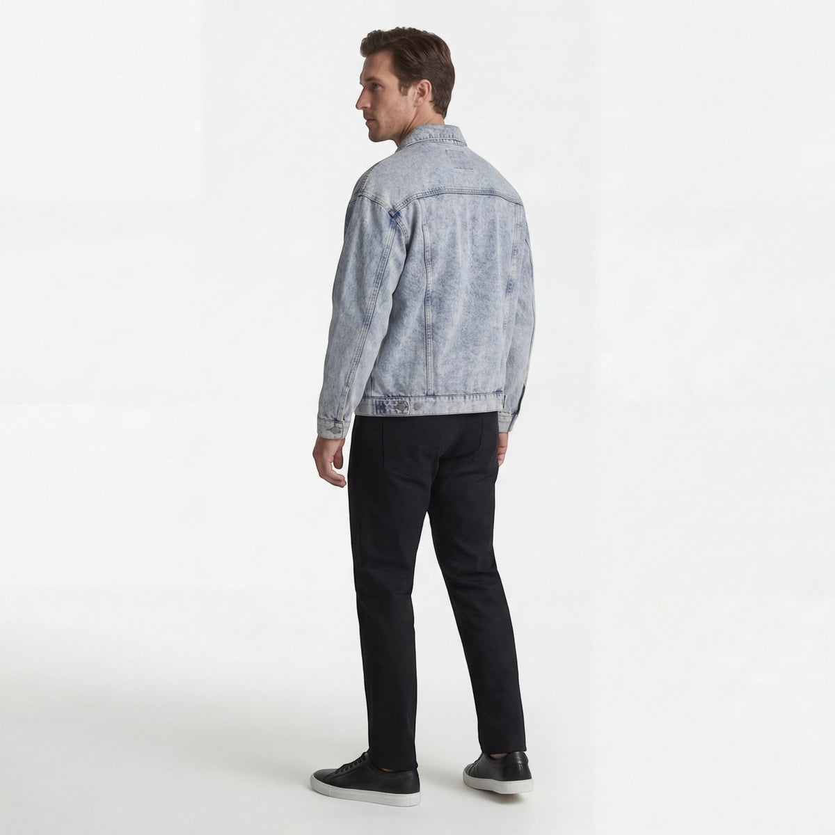 Men's mixed cotton denim jacket – relaxed fit cut