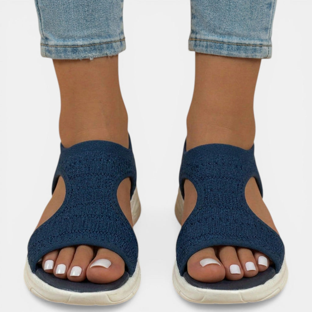 Women's Orthopedic Slip-On Sandals – Soft Knit and Lightweight Sole