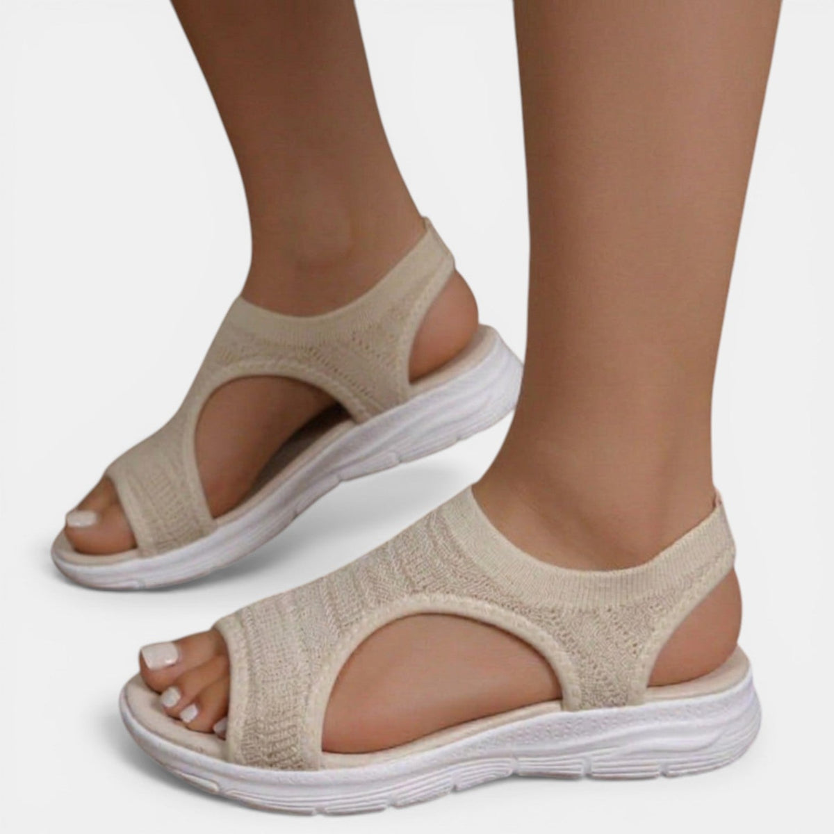 Women's Orthopedic Slip-On Sandals – Soft Knit and Lightweight Sole