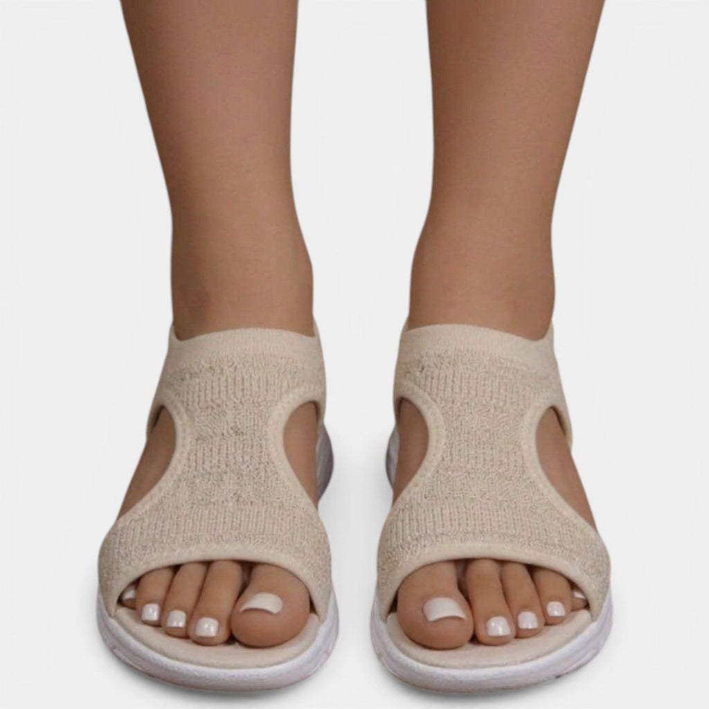 Women's Orthopedic Slip-On Sandals – Soft Knit and Lightweight Sole