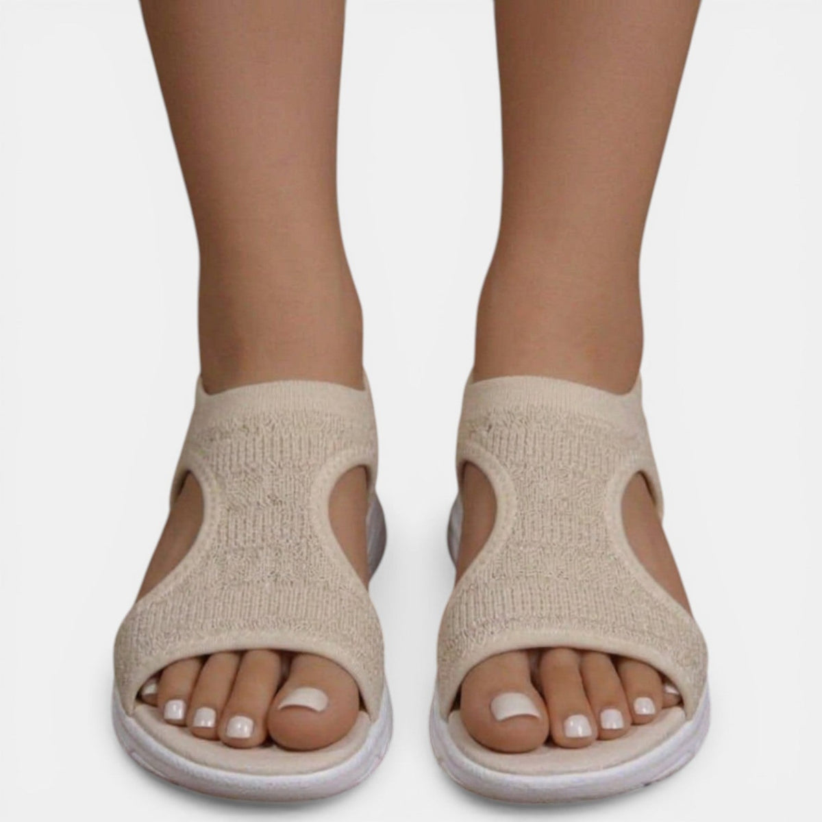 Women's Orthopedic Slip-On Sandals – Soft Knit and Lightweight Sole