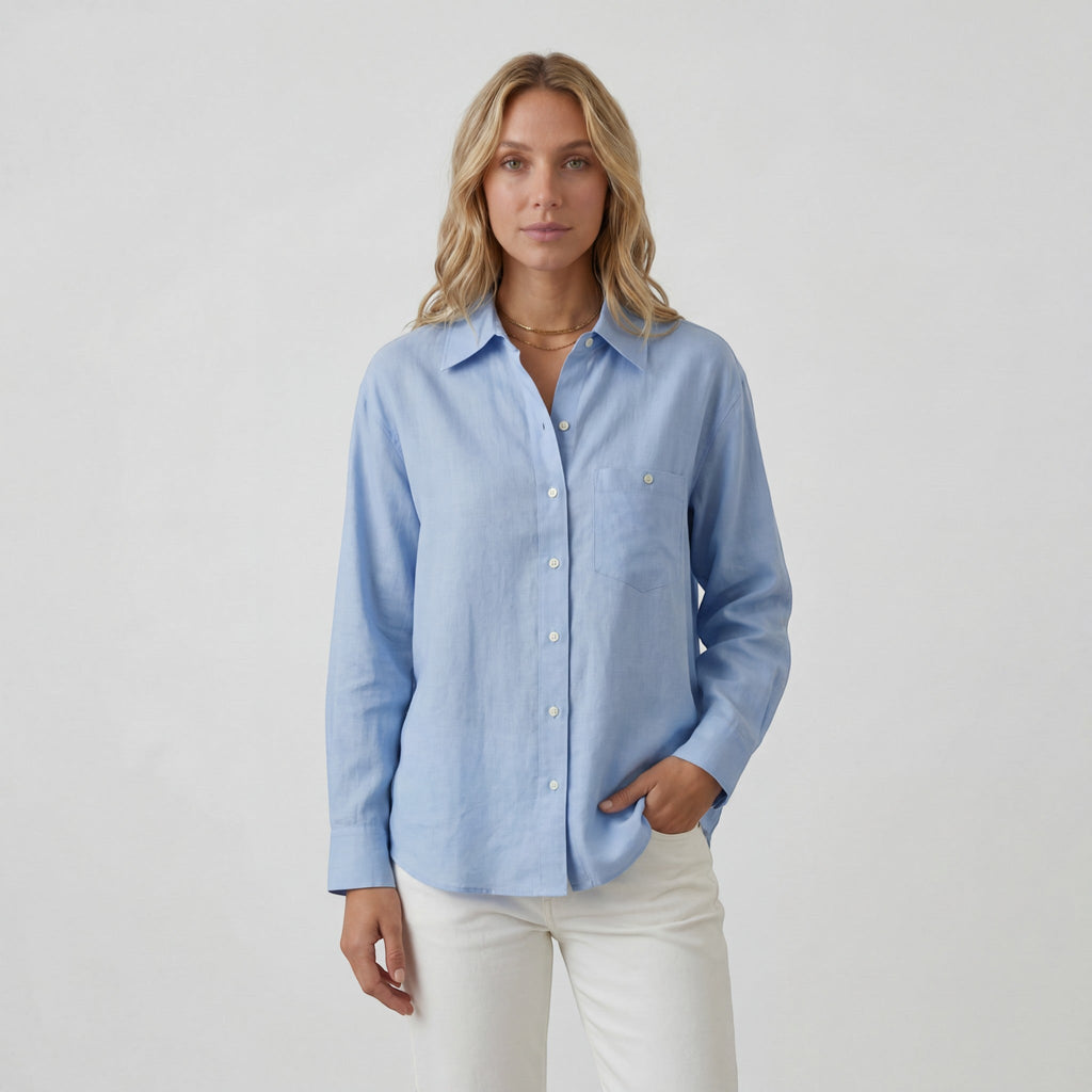 Women's button-down linen shirt – Relaxed, lightweight fit