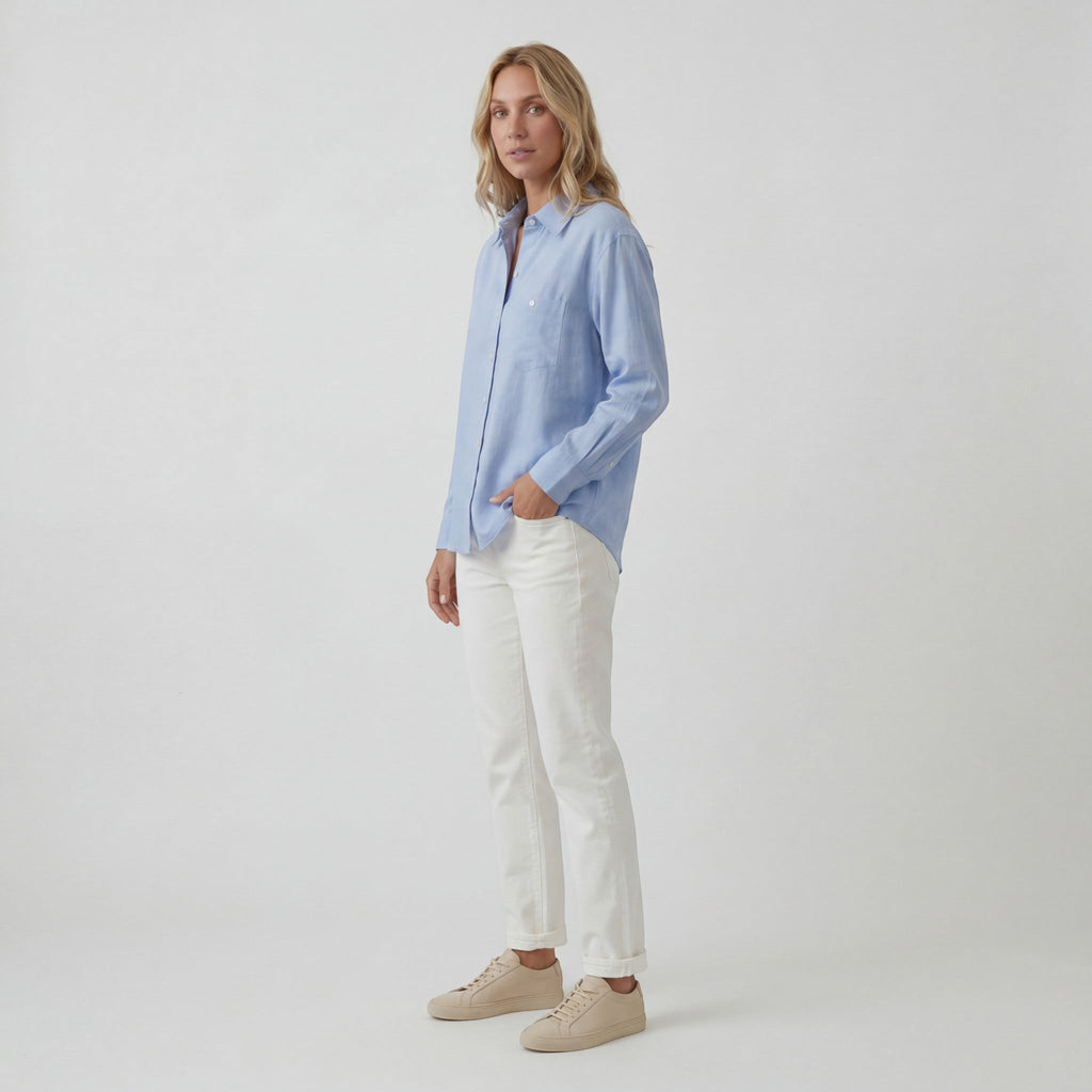 Women's button-down linen shirt – Relaxed, lightweight fit