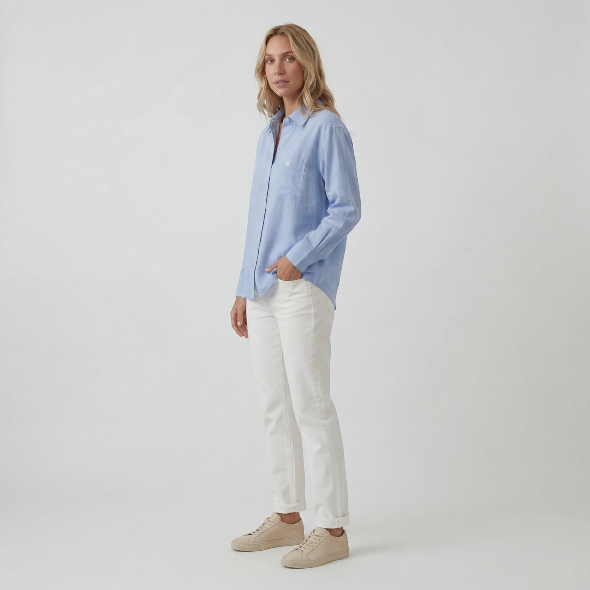 Women's button-down linen shirt – Relaxed, lightweight fit