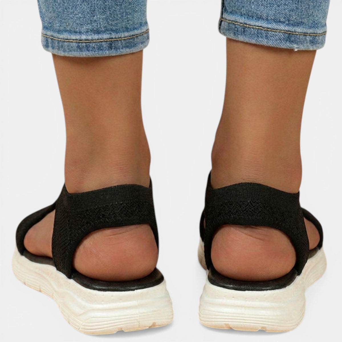 Women's Orthopedic Slip-On Sandals – Soft Knit and Lightweight Sole