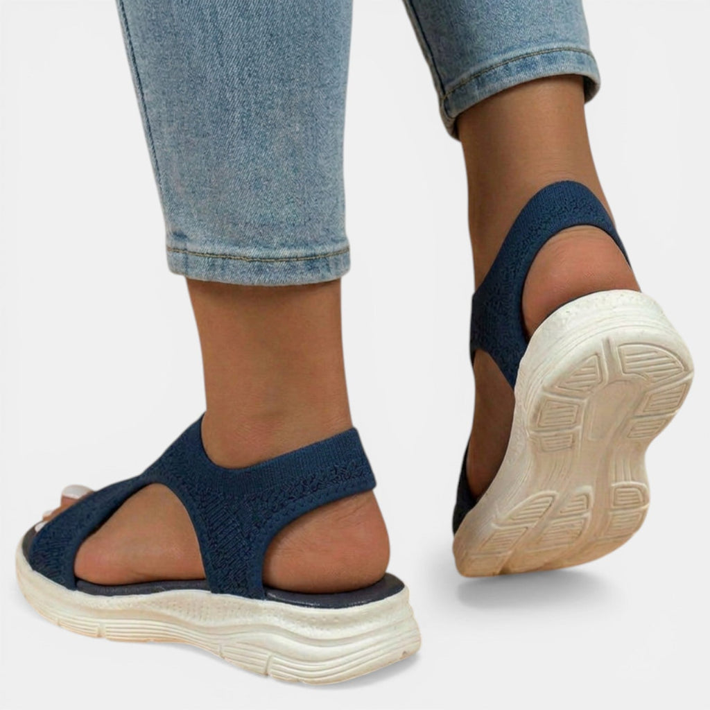 Women's Orthopedic Slip-On Sandals – Soft Knit and Lightweight Sole