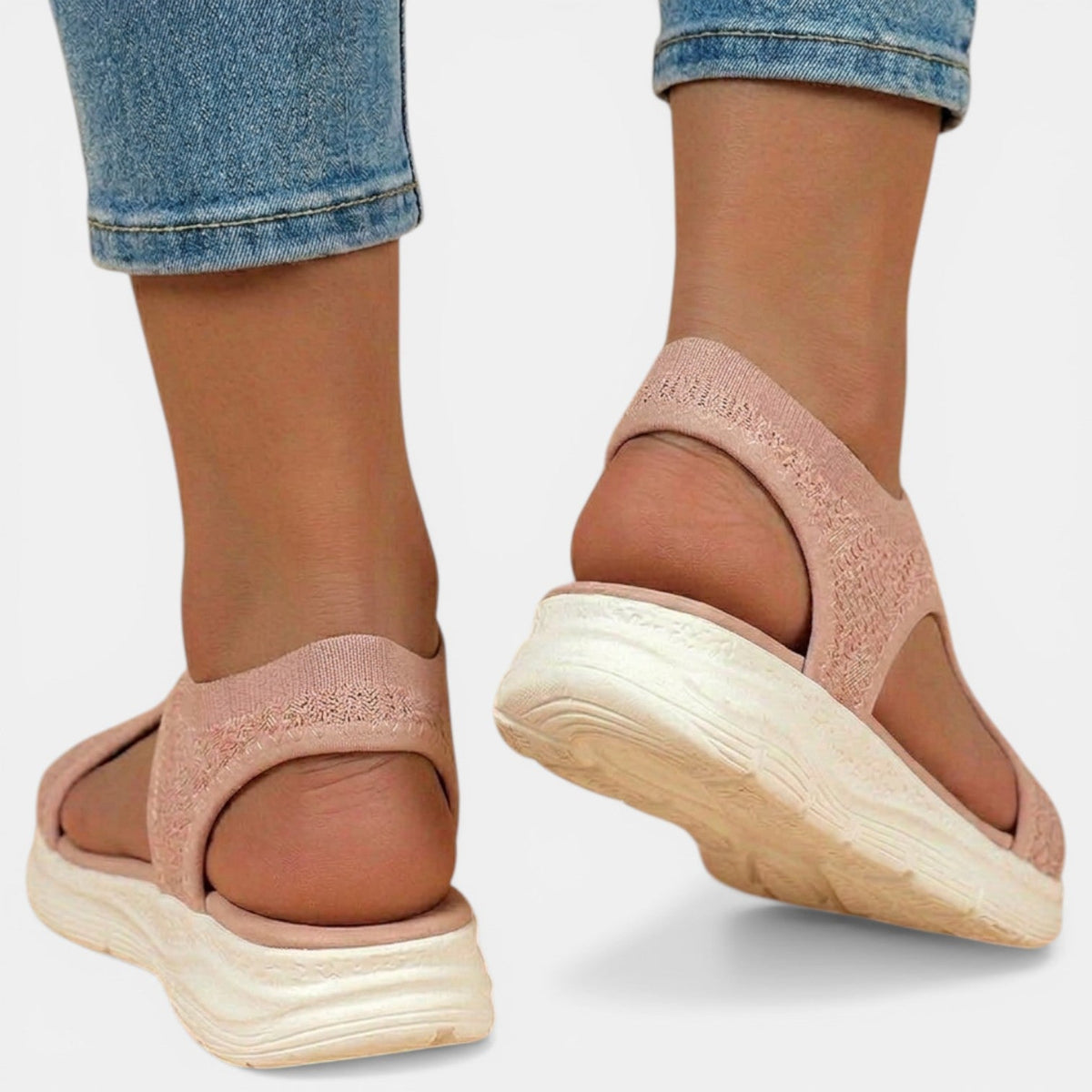 Women's Orthopedic Slip-On Sandals – Soft Knit and Lightweight Sole