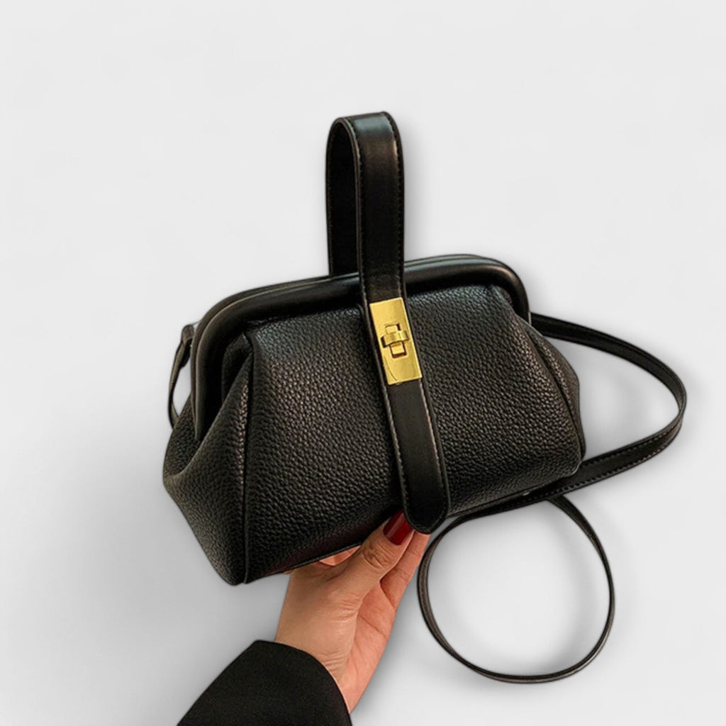 Women's Mini Shoulder Bag – Top Handle & Twist Lock Closure