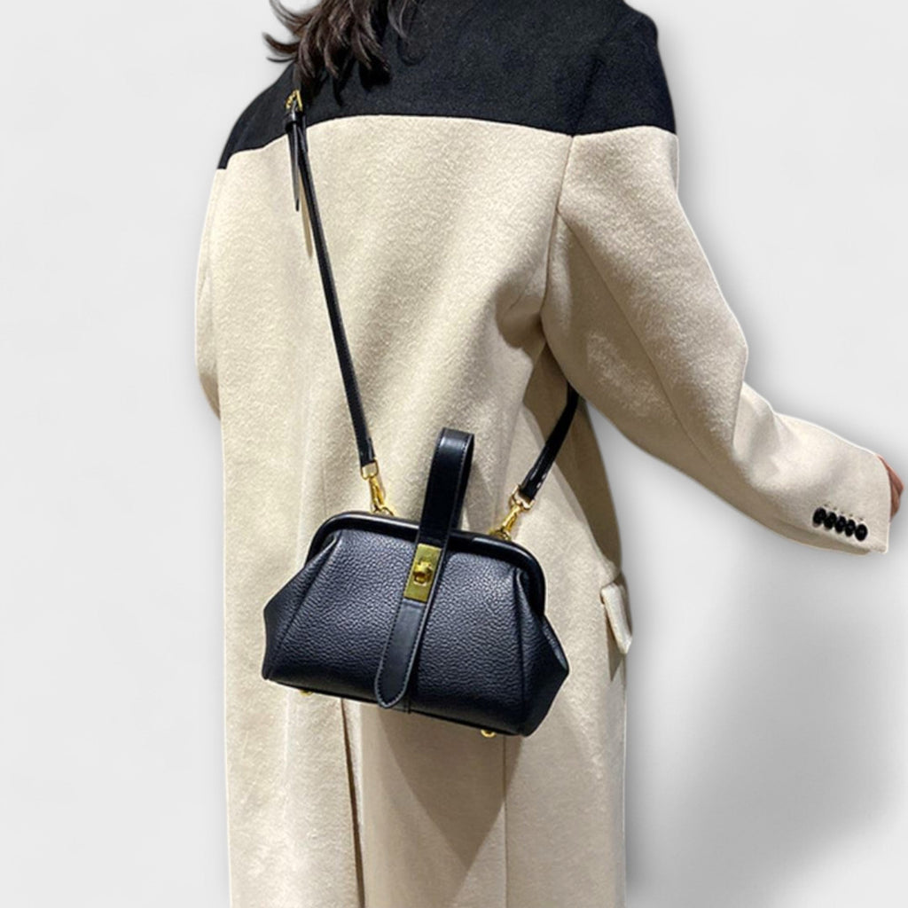 Women's Mini Shoulder Bag – Top Handle & Twist Lock Closure