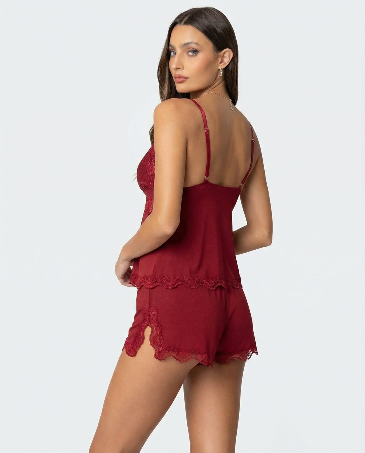 Women's Lace Camisole and Shorts Set – Comfort and Elegance