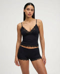 Women's Lace Nightdress Set – Satin Camisole & Shorts