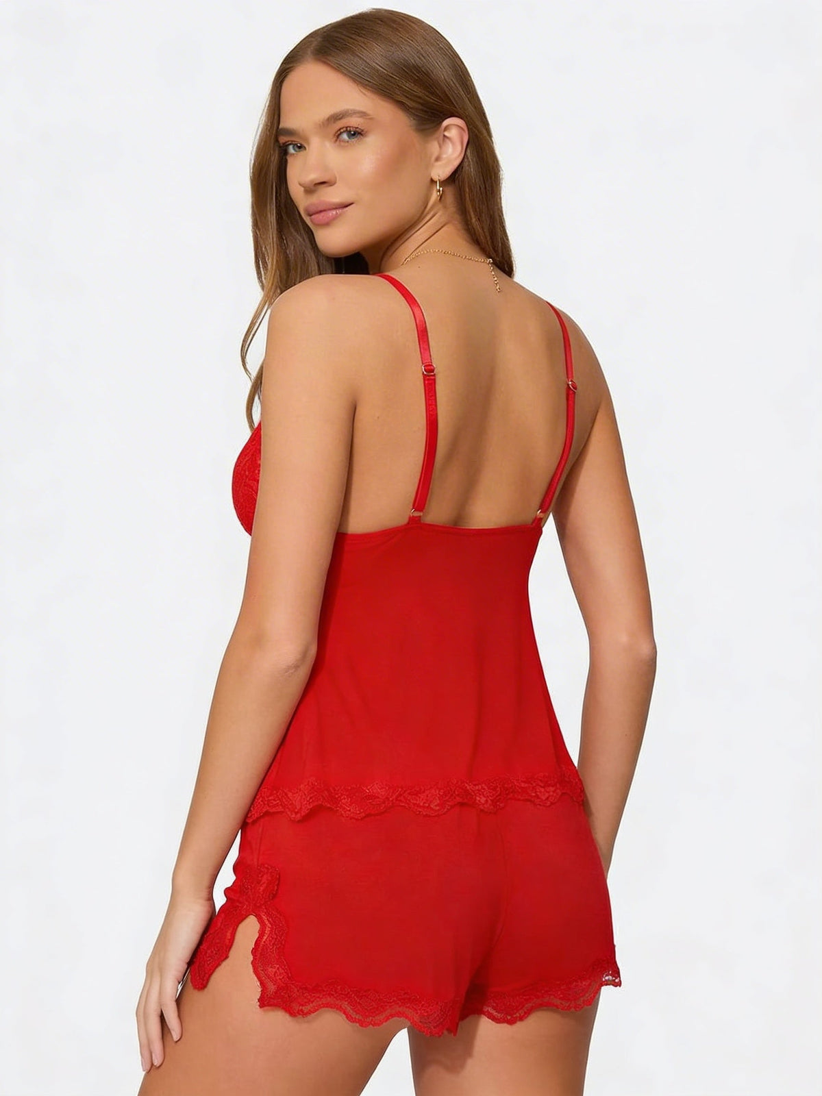 Women's Lace Camisole and Shorts Set – Comfort and Elegance