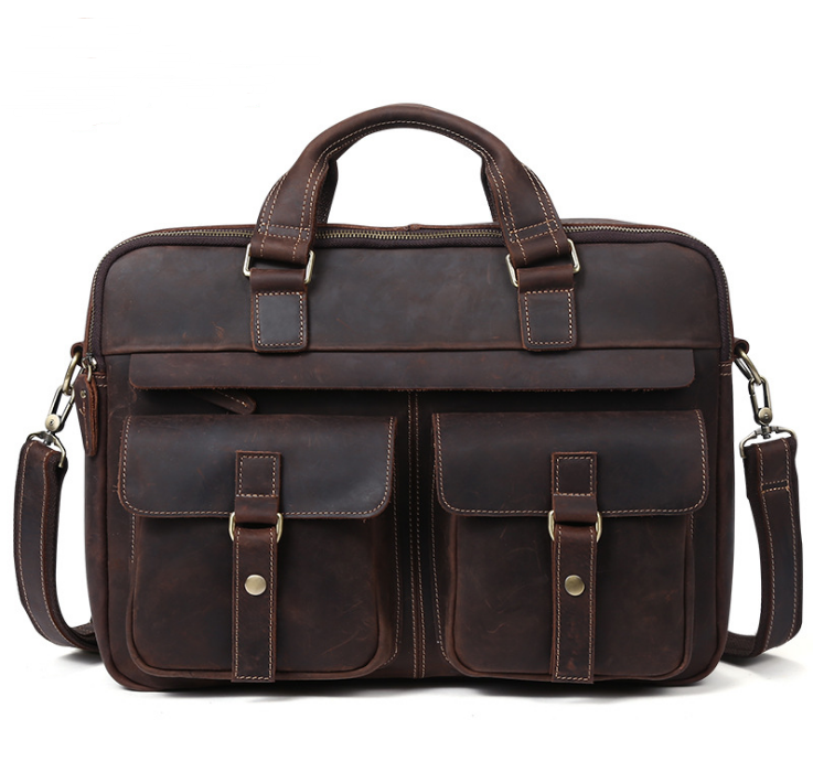 Men's Genuine Leather Handbag – Classic Business Document Holder