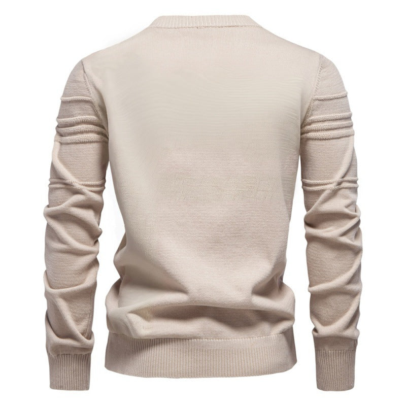 Men's Cotton Crew-Neck Sweater – Timeless Slim Fit