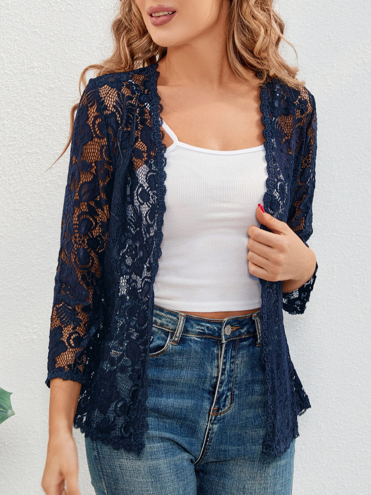 Women's Lace Transparent Cardigan – Lightweight Easy Opening