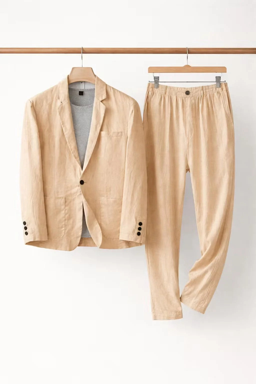 Men's Blended Linen Costume – Casual Summer Fit