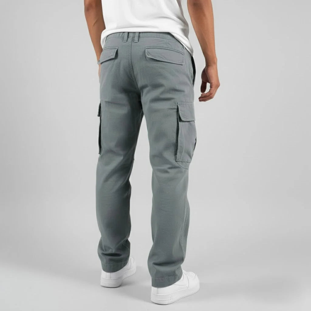 Men’s Cargo Trousers – Relaxed Fit, Drawstring Size, Multiple Pockets