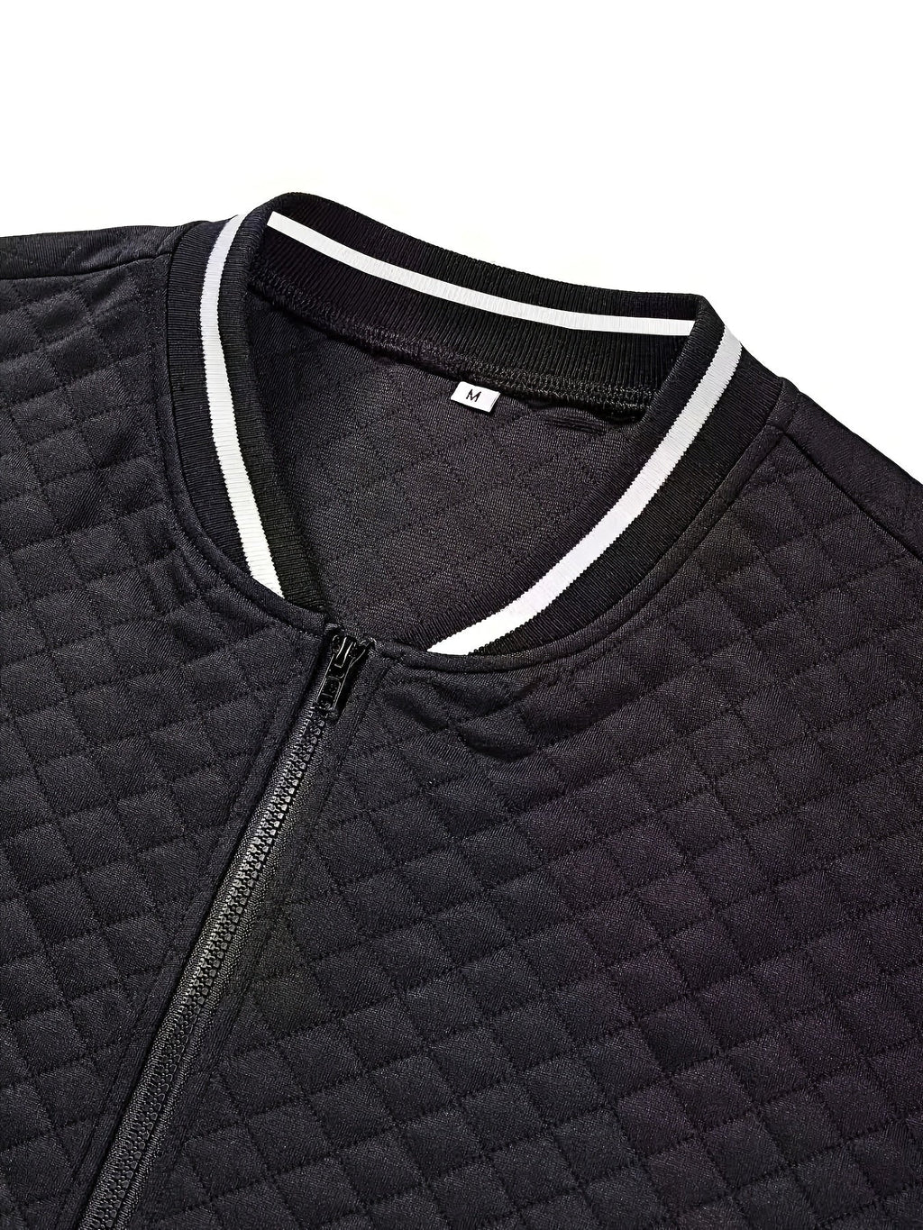 Men's Textured Knit Jacket – Structured Zip Closure