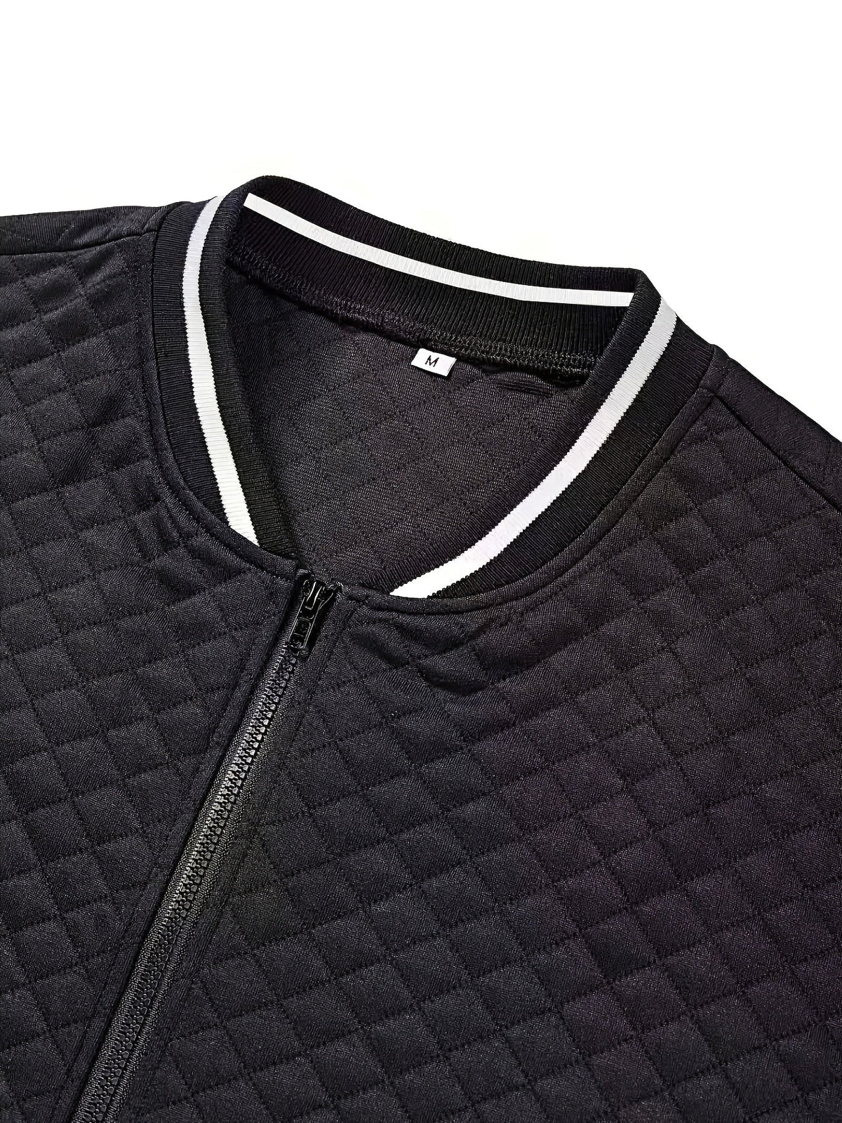 Men's Textured Knit Jacket – Structured Zip Closure