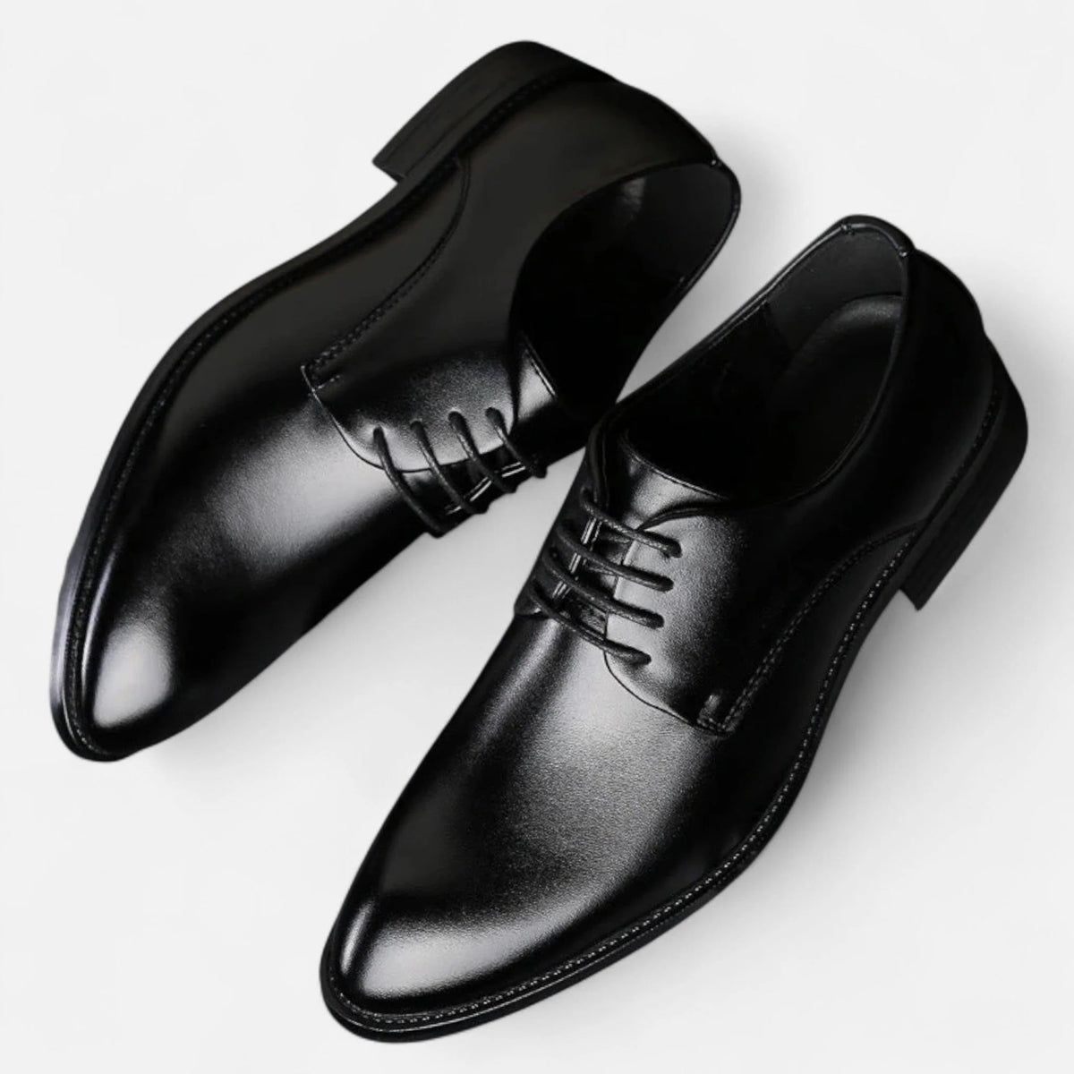 Men's Cowhide Leather Derby Shoes – Classic Laces and Comfort