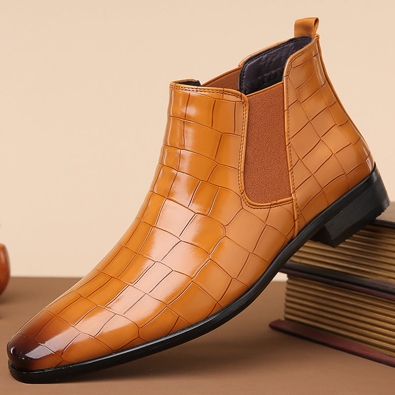 Men's Chelsea Boots – Glossy Finish, Modern Style