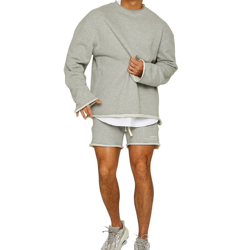 Men's Sweatshirt and Shorts Set in Cotton – Relaxed Fit