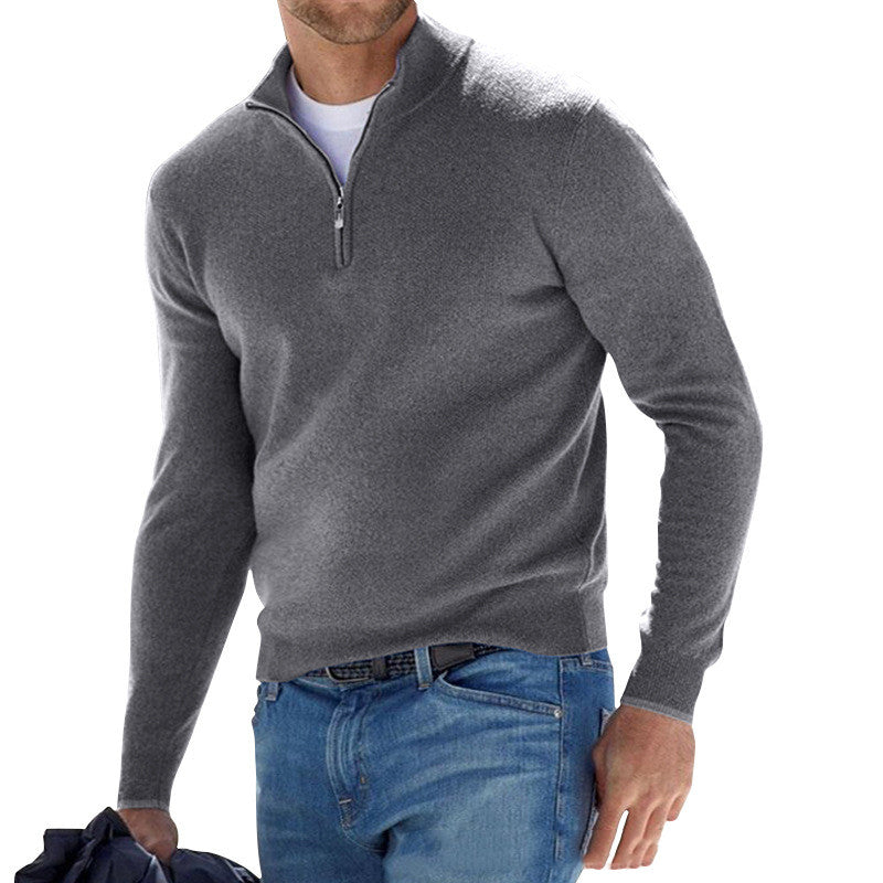 Men's Fine-Knit Sweater - Soft Knit, Smooth Finish
