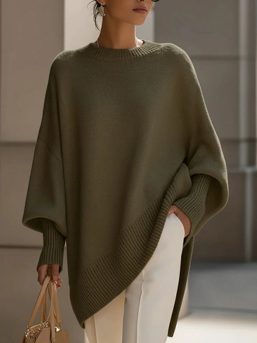 Women's Oversized Knit Sweater – Loose and Thick Fit