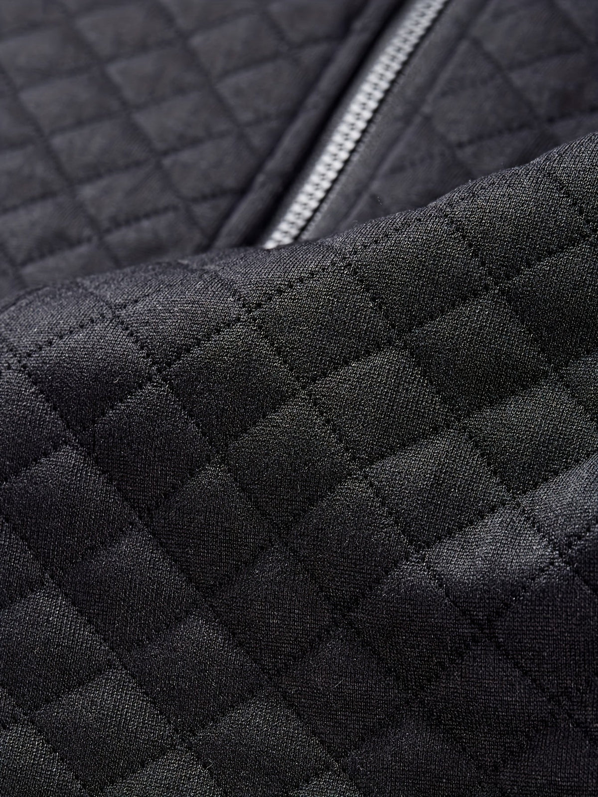 Men's Textured Knit Jacket – Structured Zip Closure