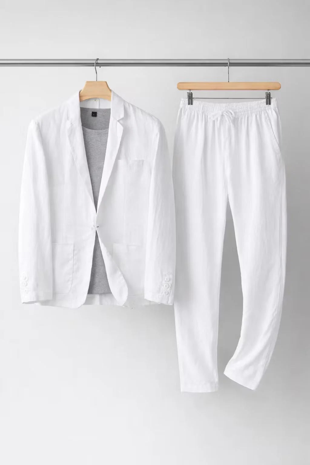 Men's Blended Linen Costume – Casual Summer Fit