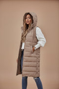 Women's Sleeveless Padded Coat – Long Fit