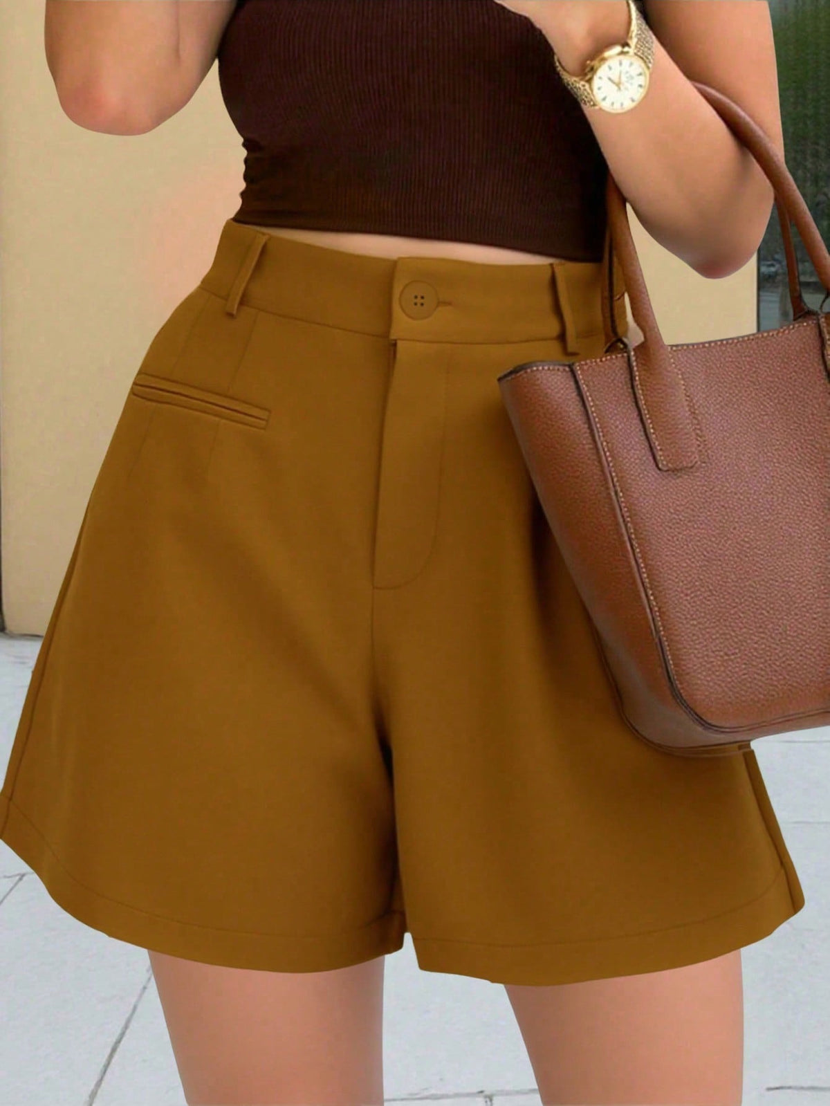 Women's work shorts with wide legs – Relaxed fit