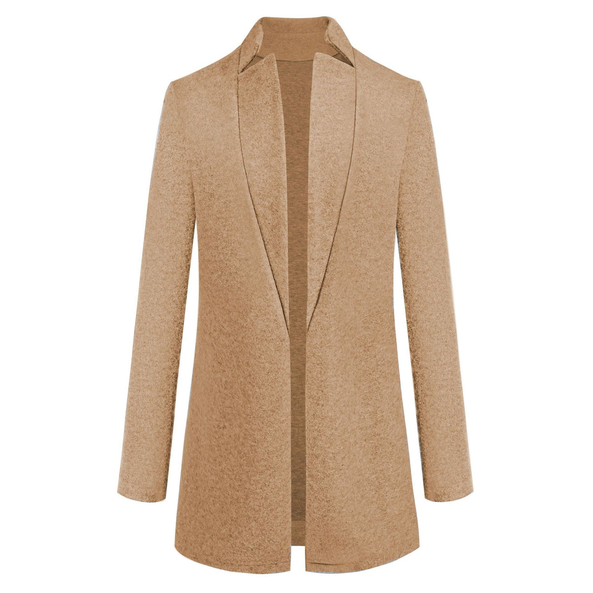 Women's Wool Coat with Stand Collar – Fitted Cardigan Cut